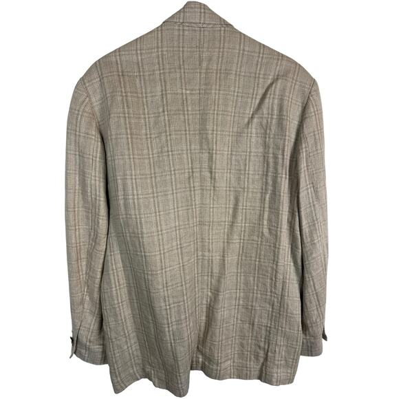 Gap Men's Linen Blazer Sport Coat M Medium Plaid AS IS Preppy Twee Project - Picture 9 of 9